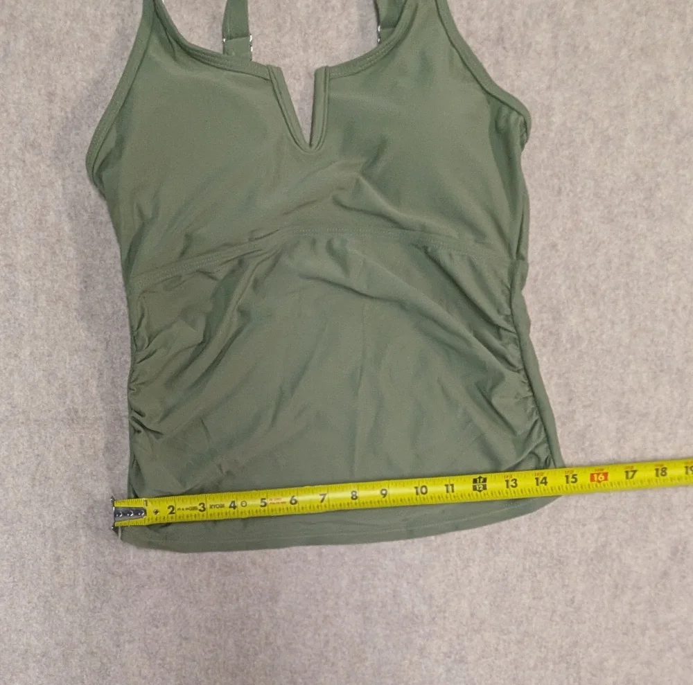 NEW Tween & Teens Tankini Swim Olive Green & Palm Tree Shorts Girl's 14-16 Set
